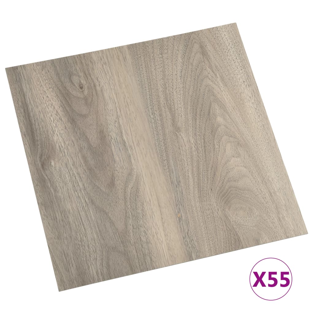 vidaXL Samoprzylepne panele podłogowe, 55 szt., PVC, 5,11 m², taupe