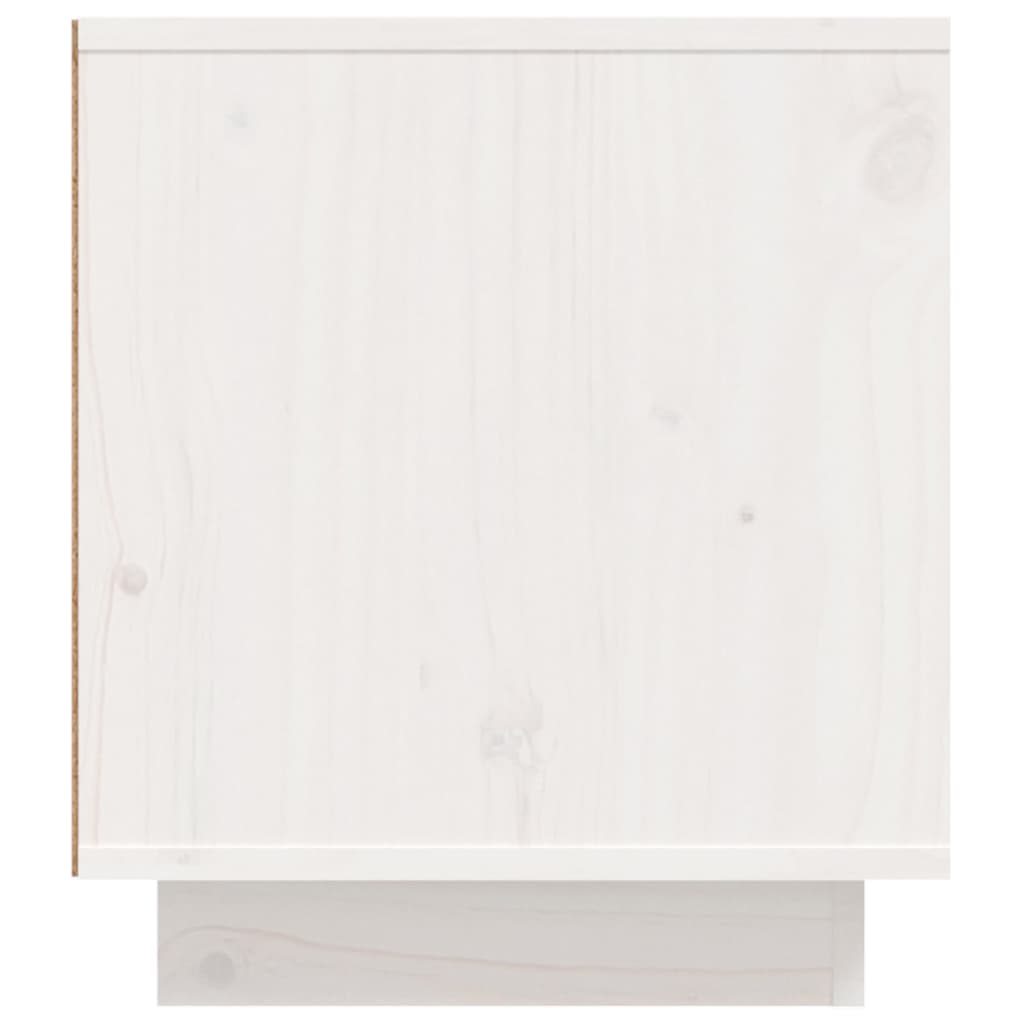 vidaXL Szafka pod telewizor, biała, 110x35x40,5cm, lite drewno sosnowe