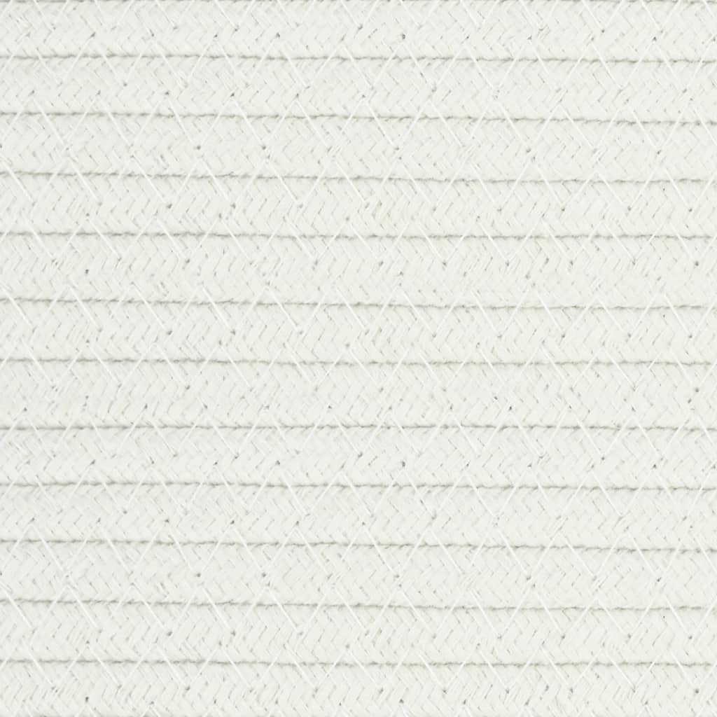 vidaXL Kosz na pranie, beżowo-biały, Ø60x36 cm, bawełna