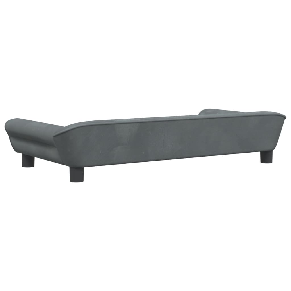 vidaXL Sofa dla dzieci, ciemnoszara, 100x50x26 cm, aksamit