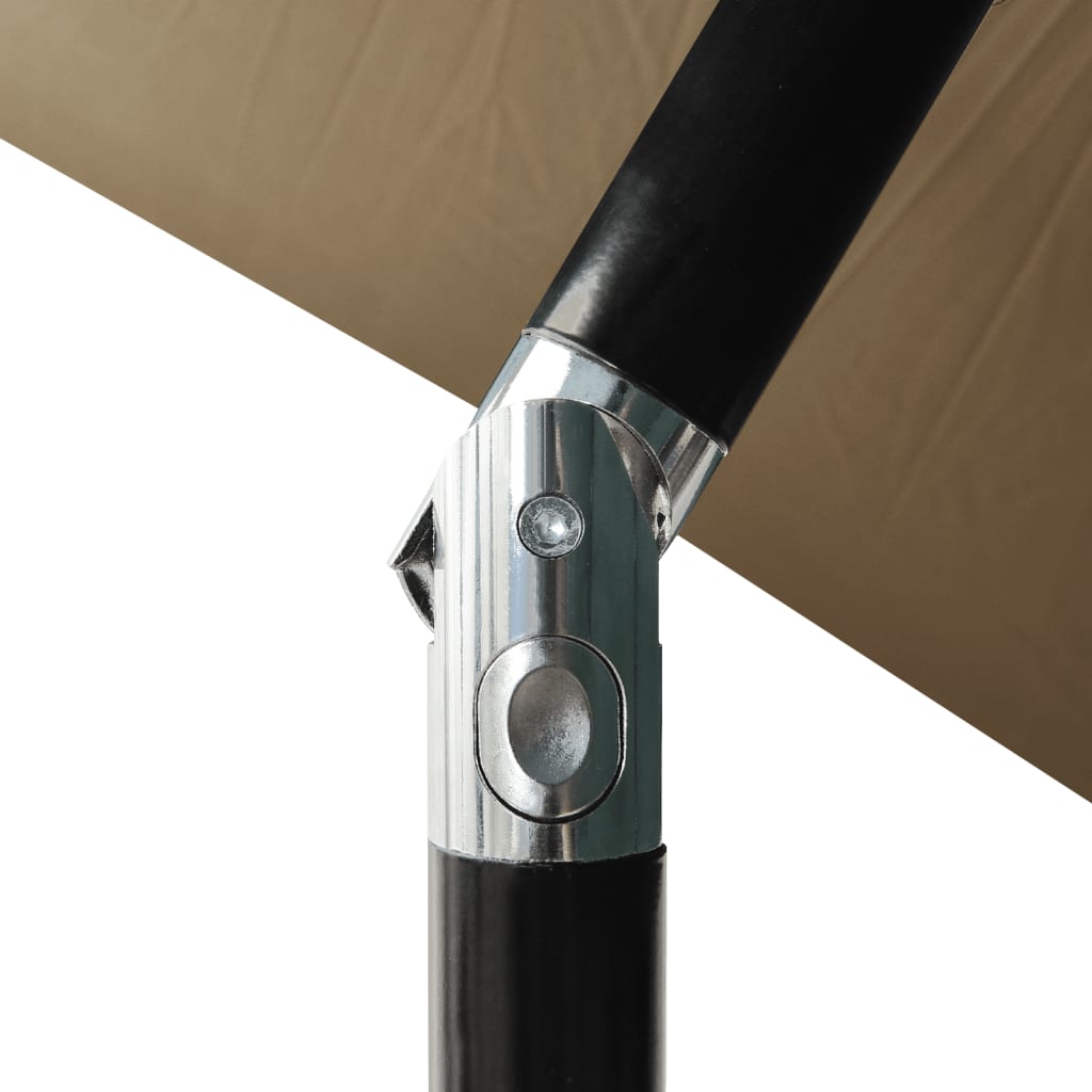 vidaXL 3-poziomowy parasol na aluminiowym słupku, kolor taupe, 2 m
