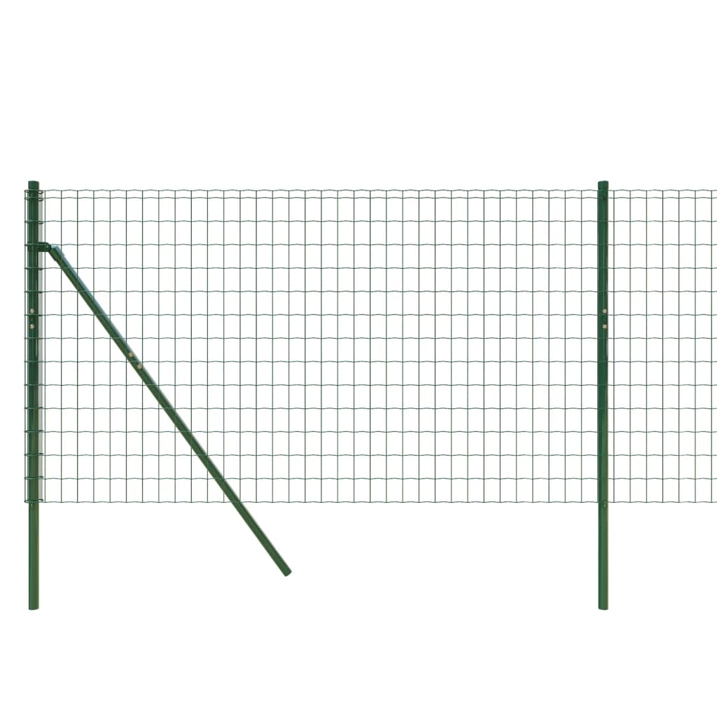 vidaXL Ogrodzenie ze zgrzewanej siatki, zielone, 1x25 m