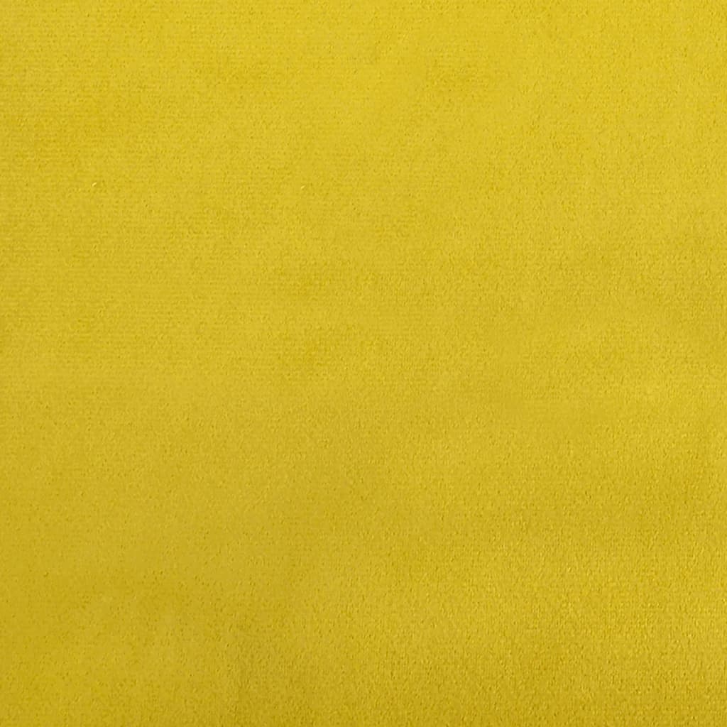 vidaXL Sofa z materacem do spania, żółta, 100x200 cm, aksamit