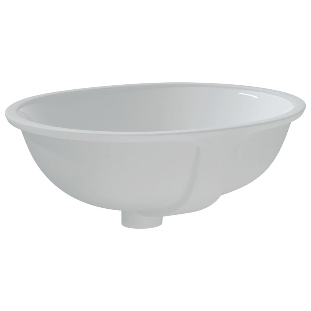 vidaXL Umywalka, biała, 49x40,5x21 cm, owalna, ceramiczna