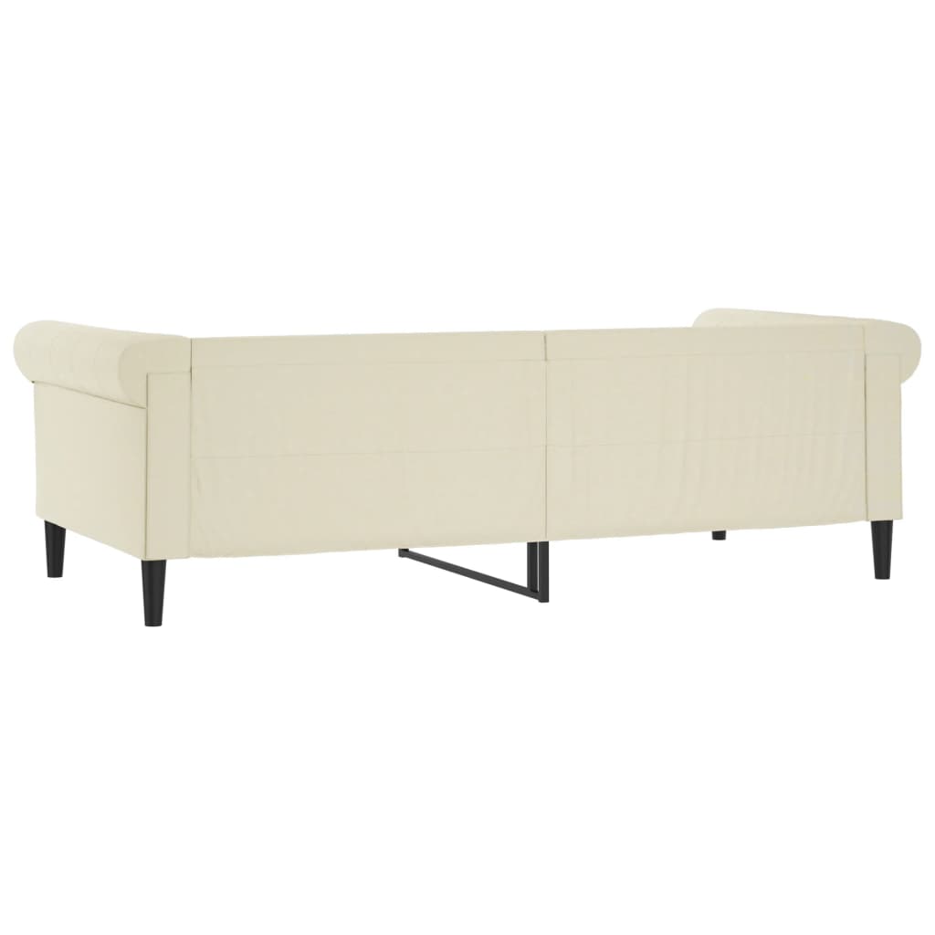 vidaXL Sofa z funkcją spania, kremowa, 80x200 cm, obita sztuczną skórą