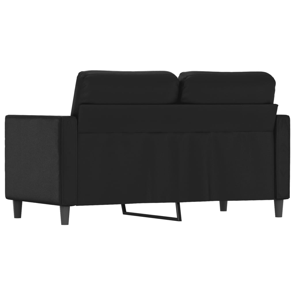 vidaXL 2-osobowa sofa, czarna, 120 cm, sztuczna skóra