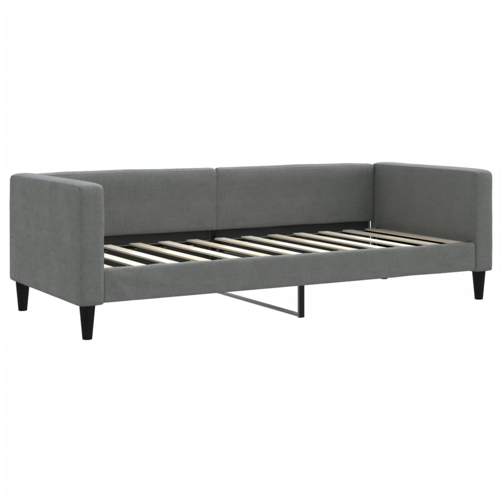 vidaXL Sofa z materacem do spania, ciemnoszara, 80x200 cm, tkanina