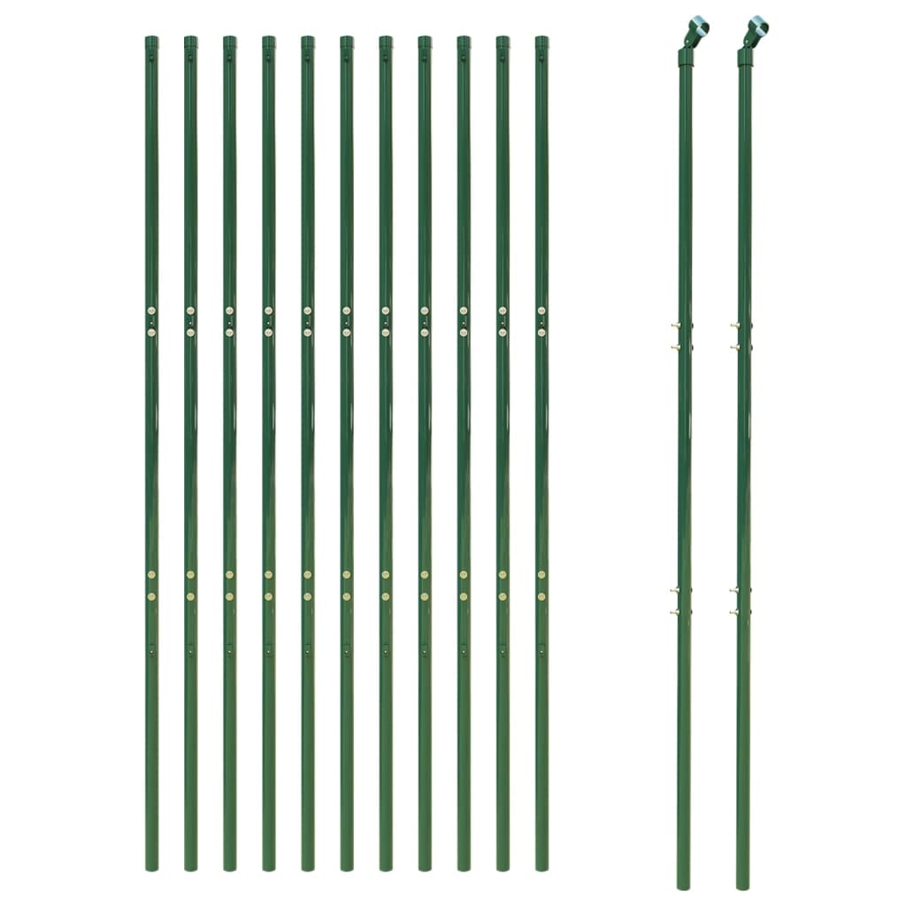 vidaXL Ogrodzenie ze zgrzewanej siatki, zielone, 2,2x25 m