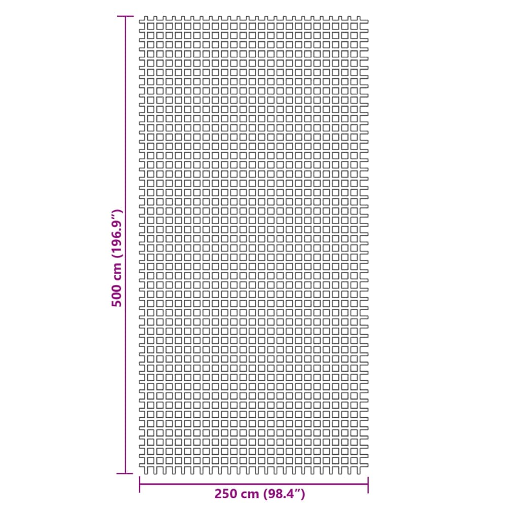 vidaXL Mata podłogowa na kemping, zielona, 5x2,5 m