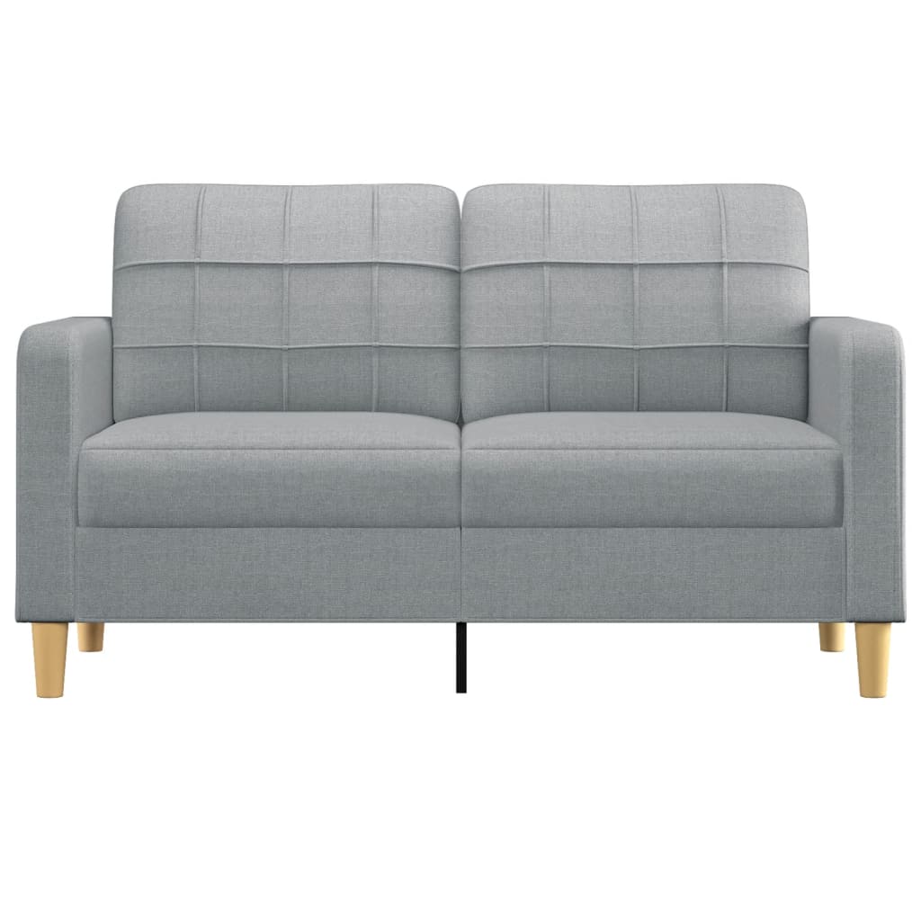 vidaXL Sofa 2-osobowa, jasnoszara, 140 cm, tkanina, klasa B