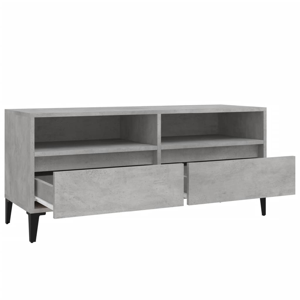 vidaXL Szafka pod TV, szarość betonu, 100x34,5x44,5 cm