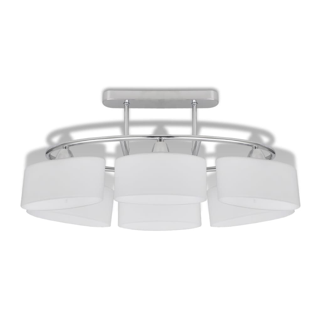 vidaXL Lampa sufitowa z kloszami elipsoidalnymi, 4 szt., E14