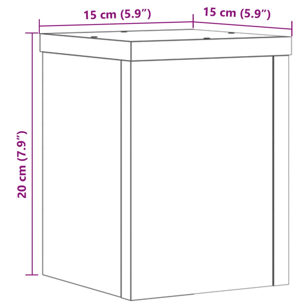 vidaXL Podstawki pod doniczki, 2 szt., białe, 15x15x20 cm