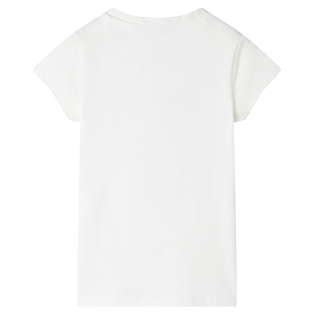 Koszulka dziecięca z krótkimi rękawami, ecru, 128