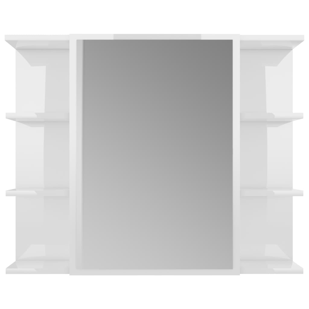 vidaXL 4-cz. zestaw mebli łazienkowych, wysoki połysk, biały