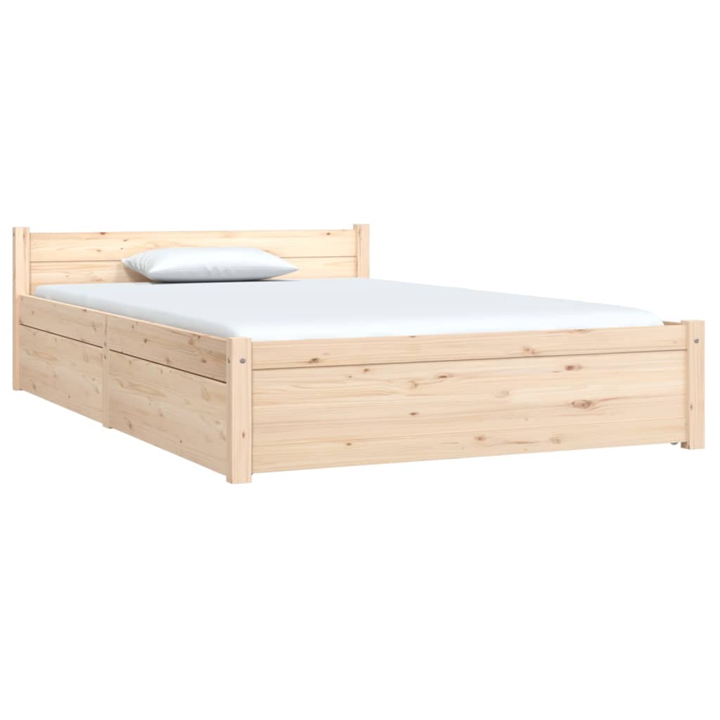 vidaXL Rama łóżka z szufladami, 120x190 cm