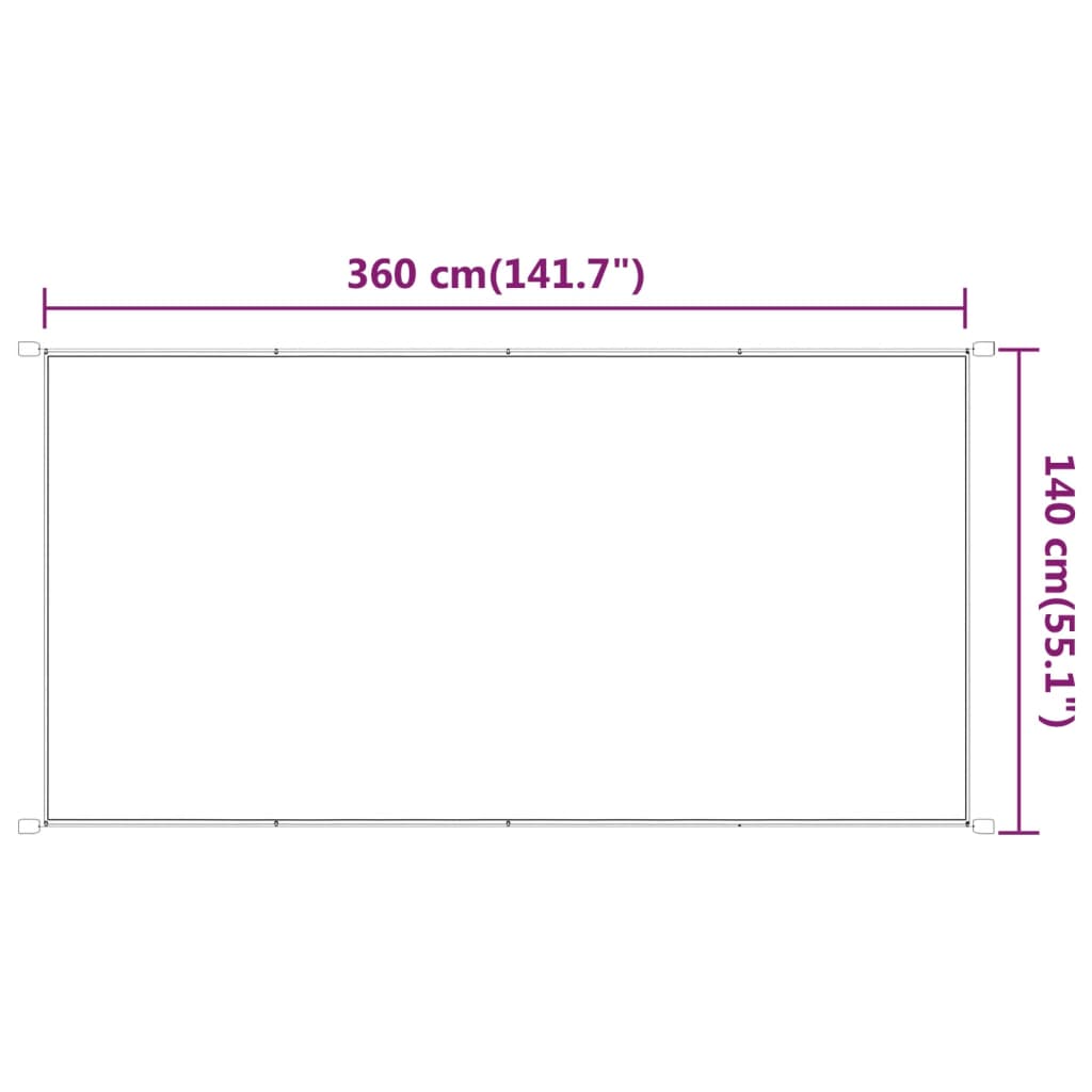 vidaXL Markiza pionowa, antracytowa, 140x360 cm, tkanina Oxford