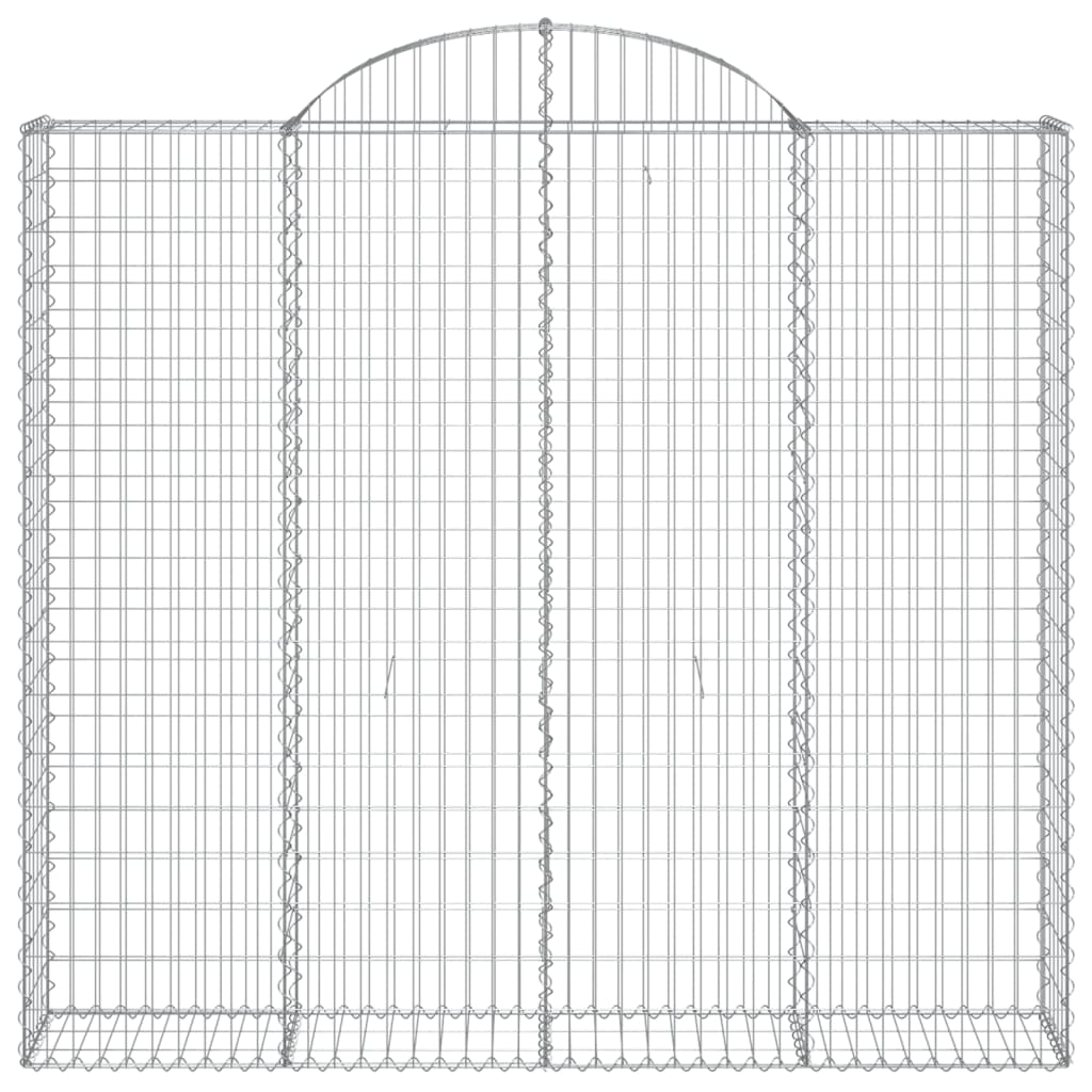 vidaXL Kosze gabionowe, 3 szt, 200x30x180/200 cm, galwanizowane żelazo