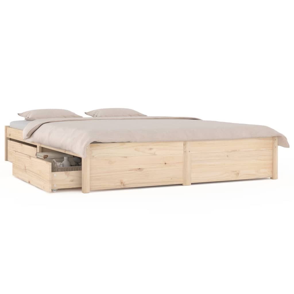 vidaXL Rama łóżka z szufladami, 140x200 cm
