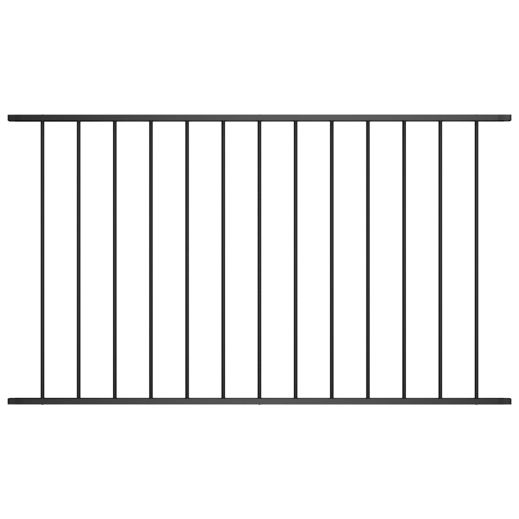 vidaXL Panel ogrodzeniowy, kryta proszkowo stal, 1,7x0,75m, czarny