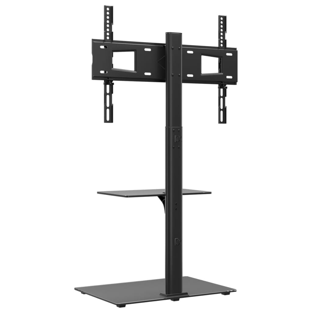 vidaXL Narożny stojak na telewizor 32-65 cali, 2-poziomowy, czarny