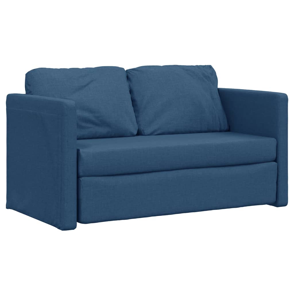 vidaXL Sofa podłogowa 2-w-1, niebieska, 112x174x55 cm, tkanina