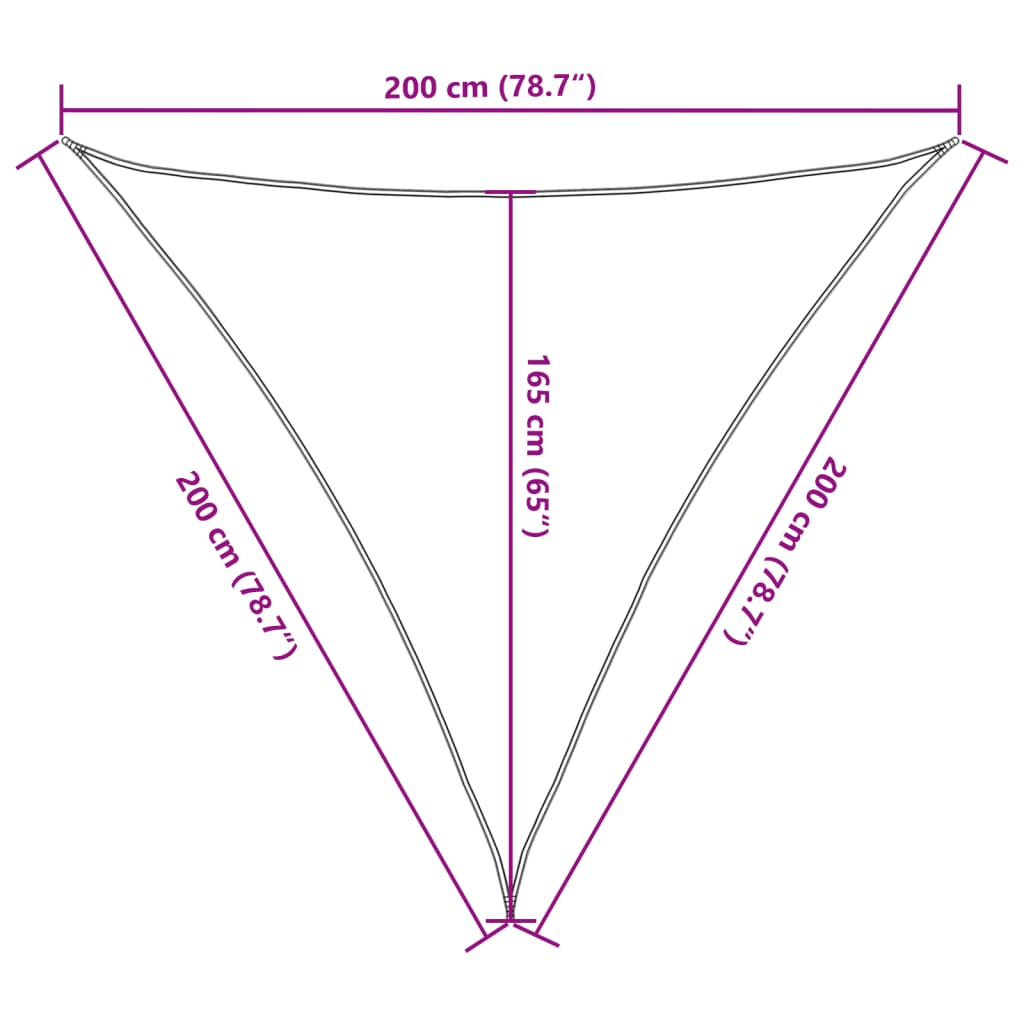 vidaXL Żagiel przeciwsłoneczny, antracytowy, 2x2x2 m, 100% poliester