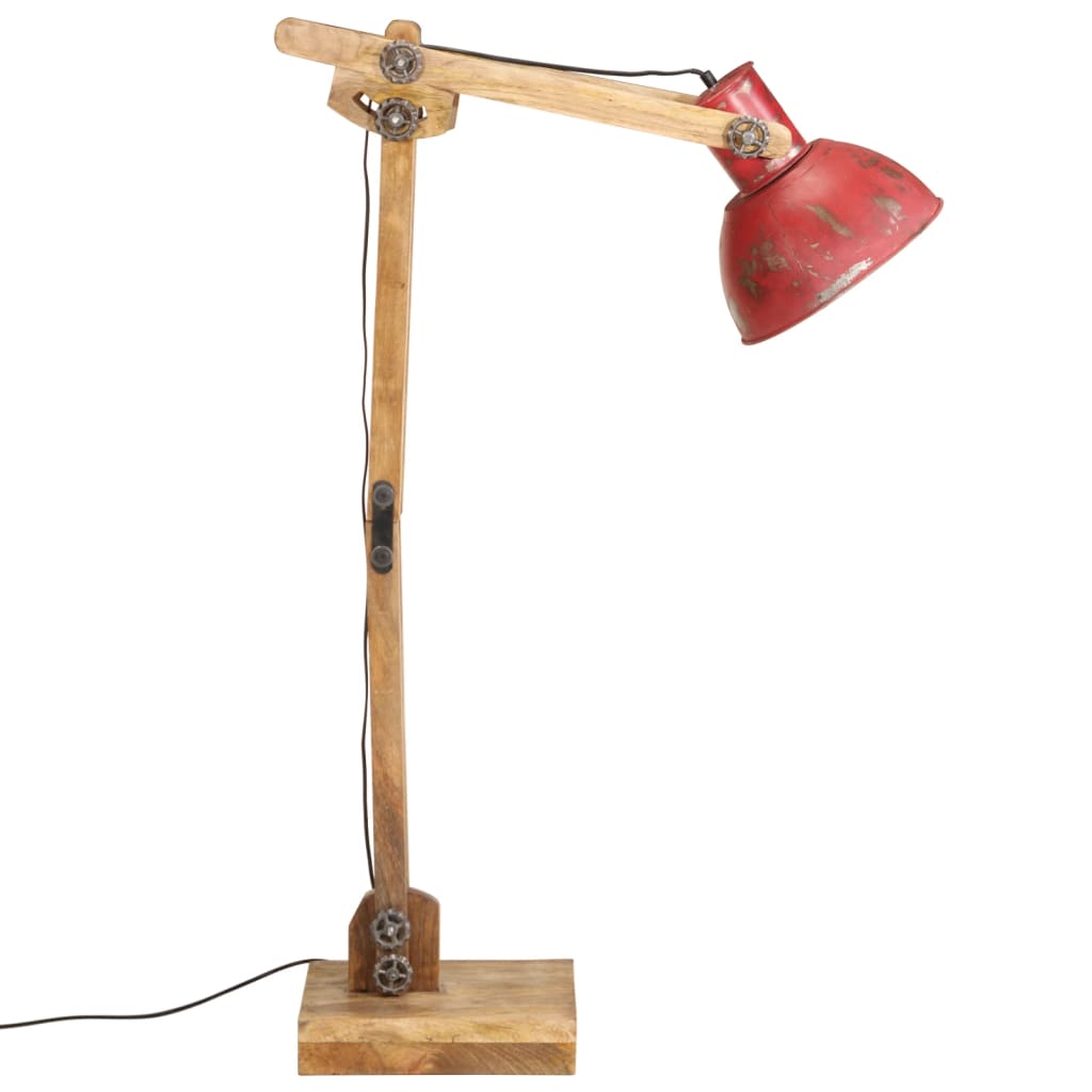 vidaXL Lampa stojąca, 25 W, postarzany czerwony, 33x25x130-150 cm, E27