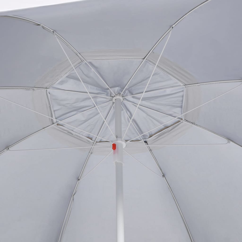 vidaXL Parasol plażowy ze ściankami bocznymi, piaskowy, 215 cm