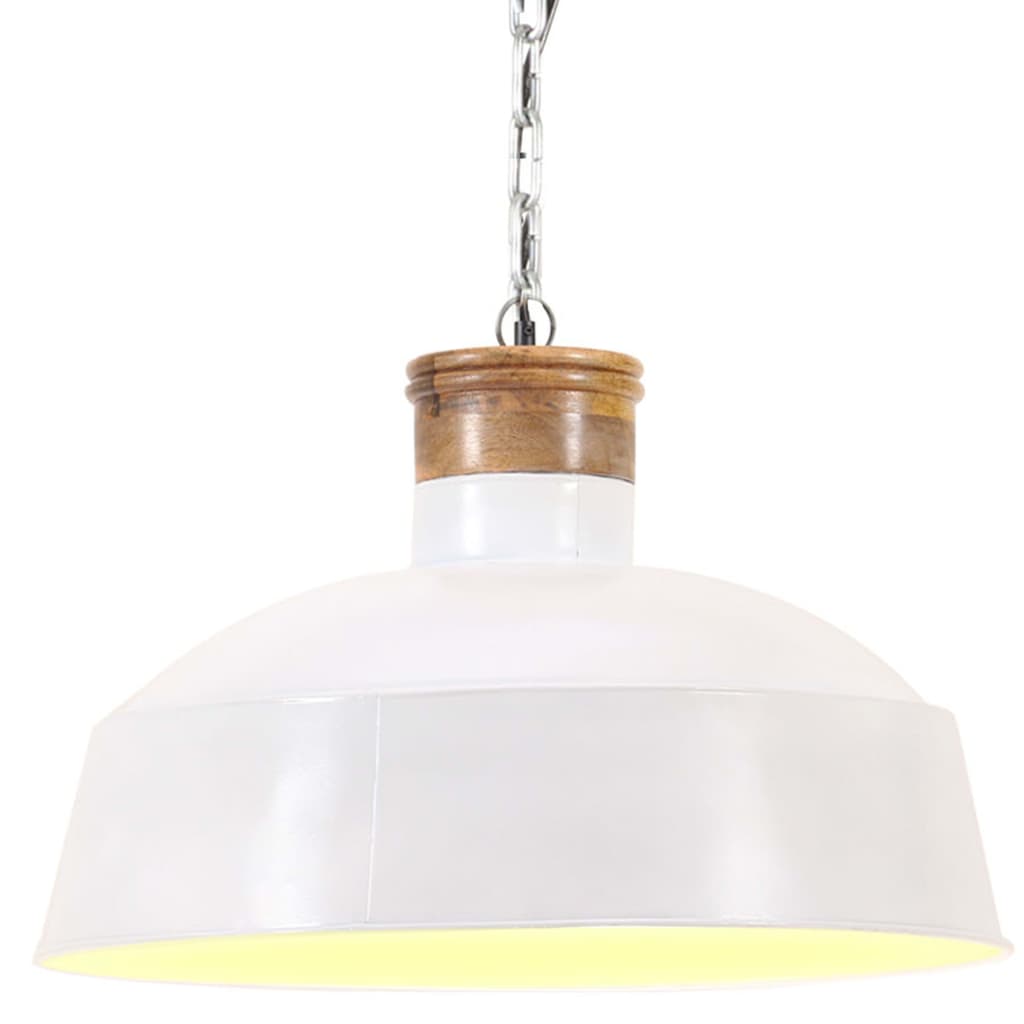 vidaXL Industrialna lampa wisząca, 58 cm, biała, E27