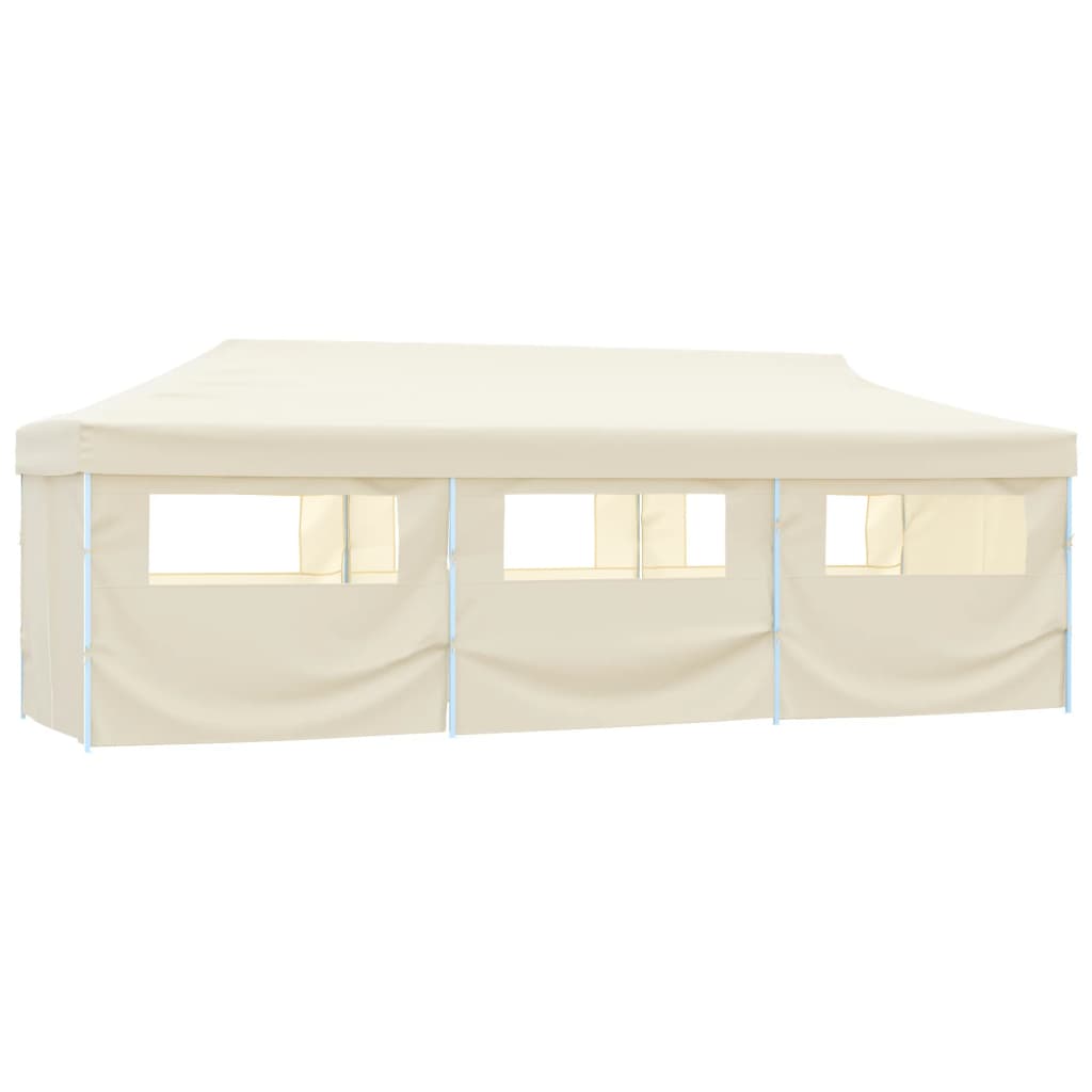 vidaXL Składany namiot z 8 ścianami bocznymi, 3 x 9 m, kremowy