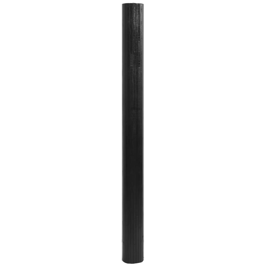 vidaXL Dywan prostokątny, czarny, 80x300 cm, bambusowy
