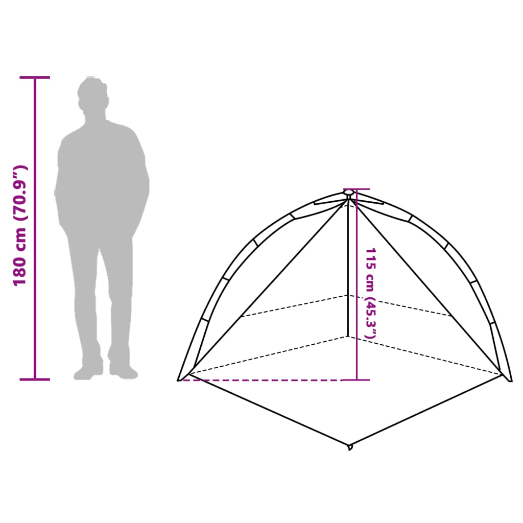 vidaXL Namiot plażowy, morski, szybko rozkładany, wodoszczelny