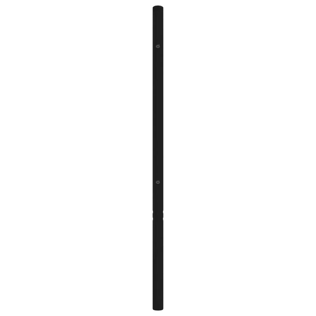 vidaXL Metalowe wezgłowie, czarne, 140 cm