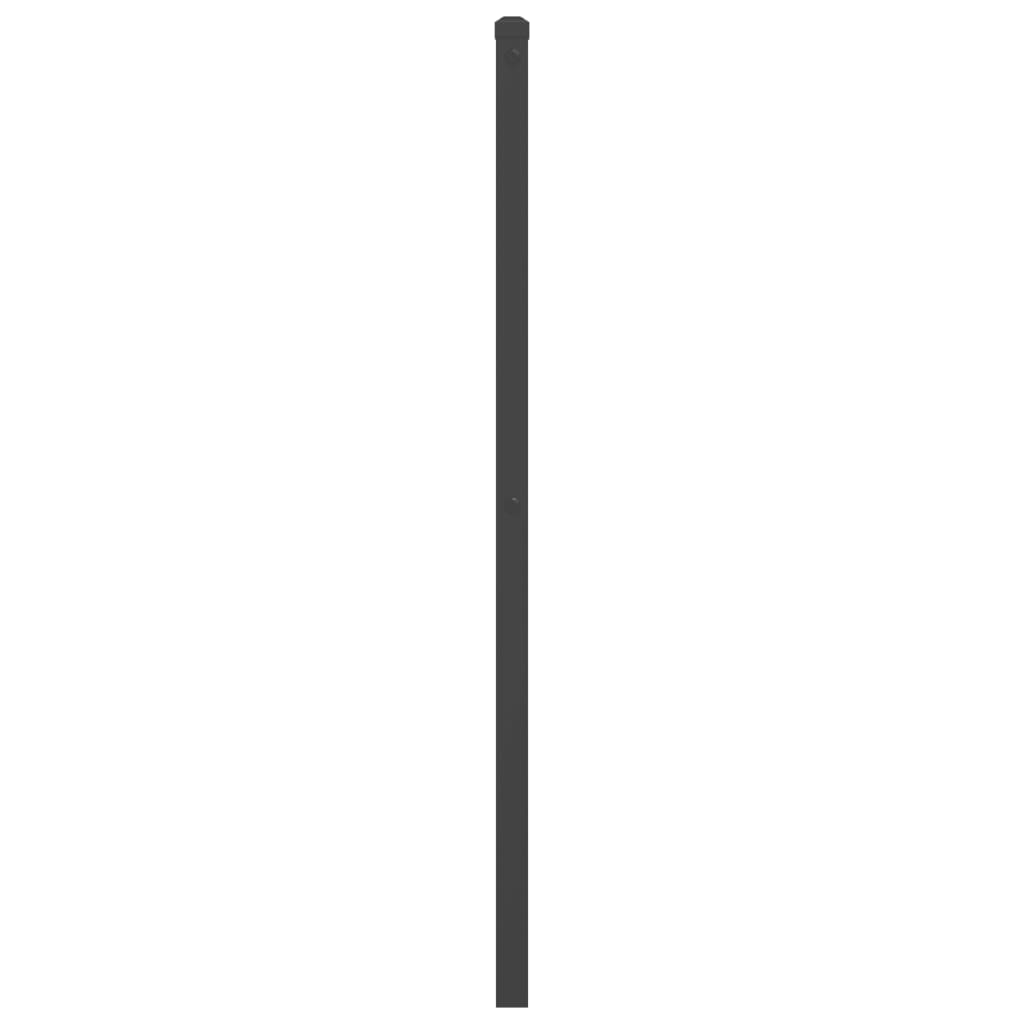 vidaXL Metalowe wezgłowie, czarne, 150 cm