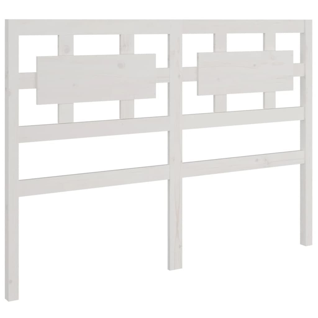 vidaXL Rama łóżka, biała, lite drewno, 135x190 cm, podwójna