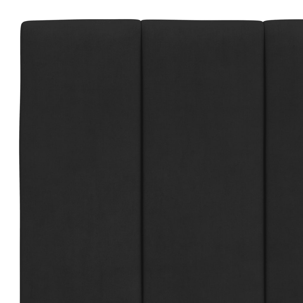vidaXL Rama łóżka z zagłówkiem, czarna, 180x200 cm, aksamitna