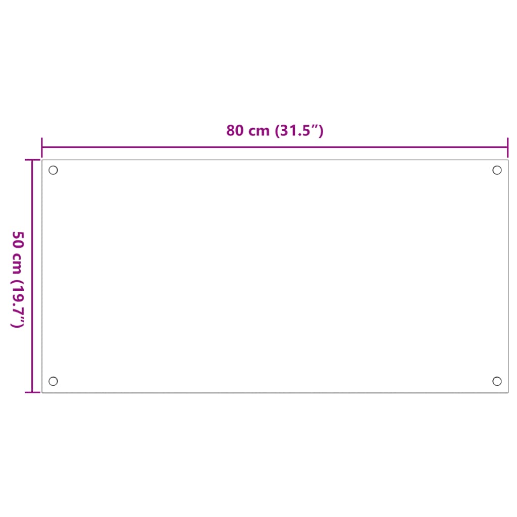 vidaXL Panele ochronne do kuchni, przezroczyste 2 szt. 80x50 cm, szkło