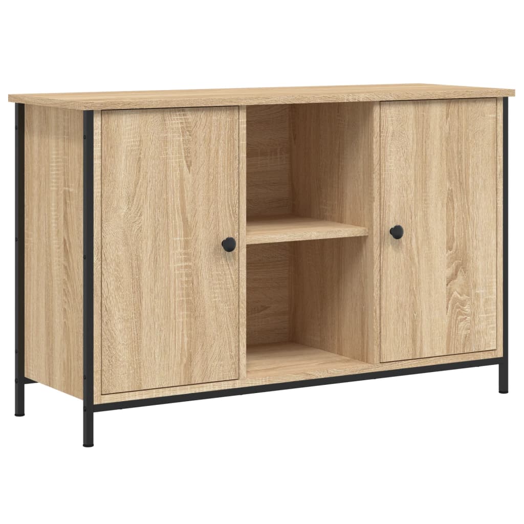 vidaXL Szafka pod TV, dąb sonoma, 100x35x65 cm materiał drewnopochodny