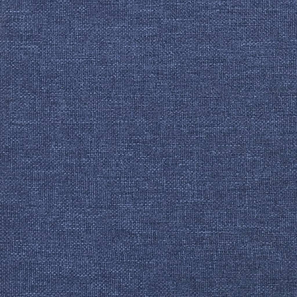 vidaXL Łóżko kontynentalne z materacem, niebieskie, tkanina 140x200 cm