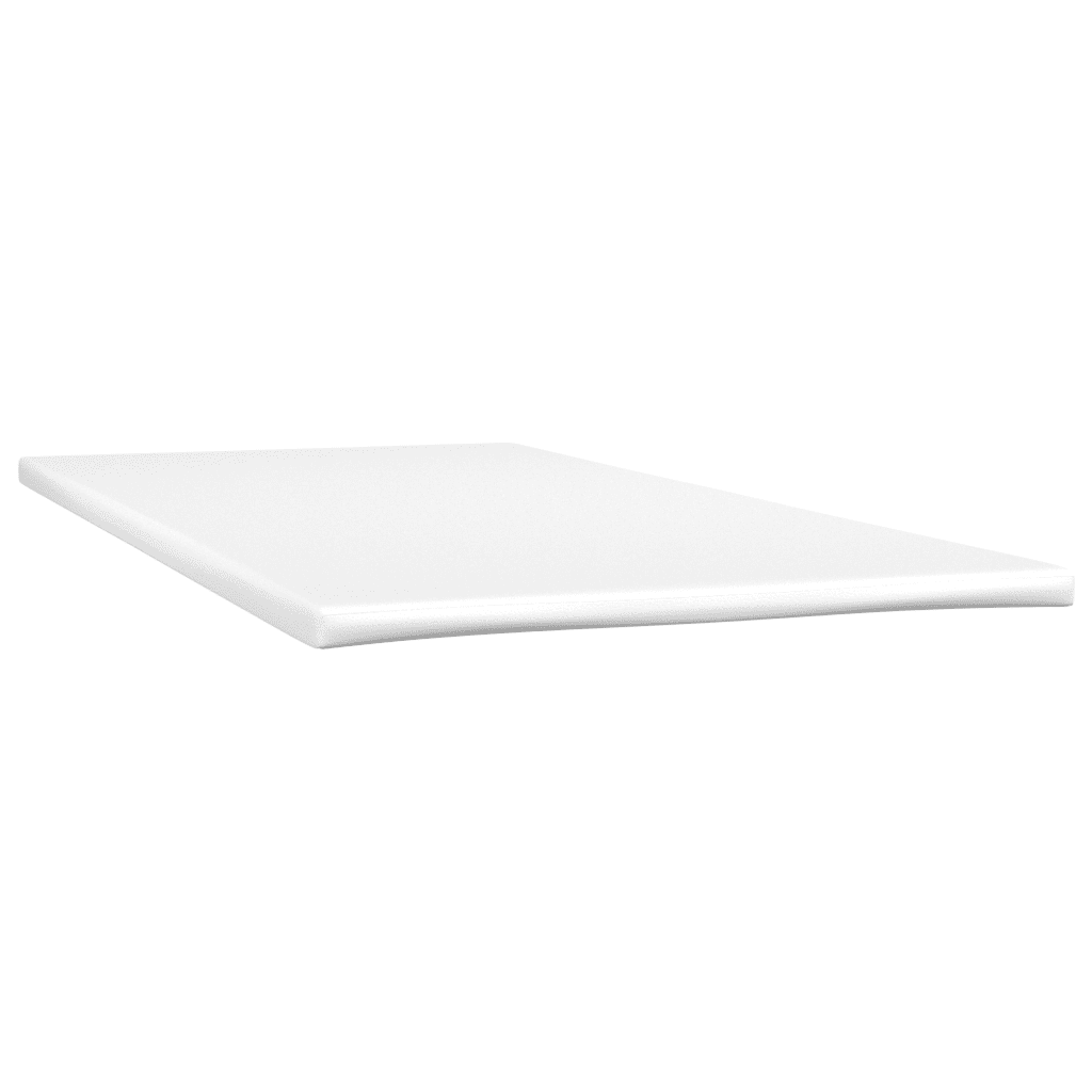 vidaXL Łóżko kontynentalne, materac i LED cappuccino ekoskóra 90x200cm