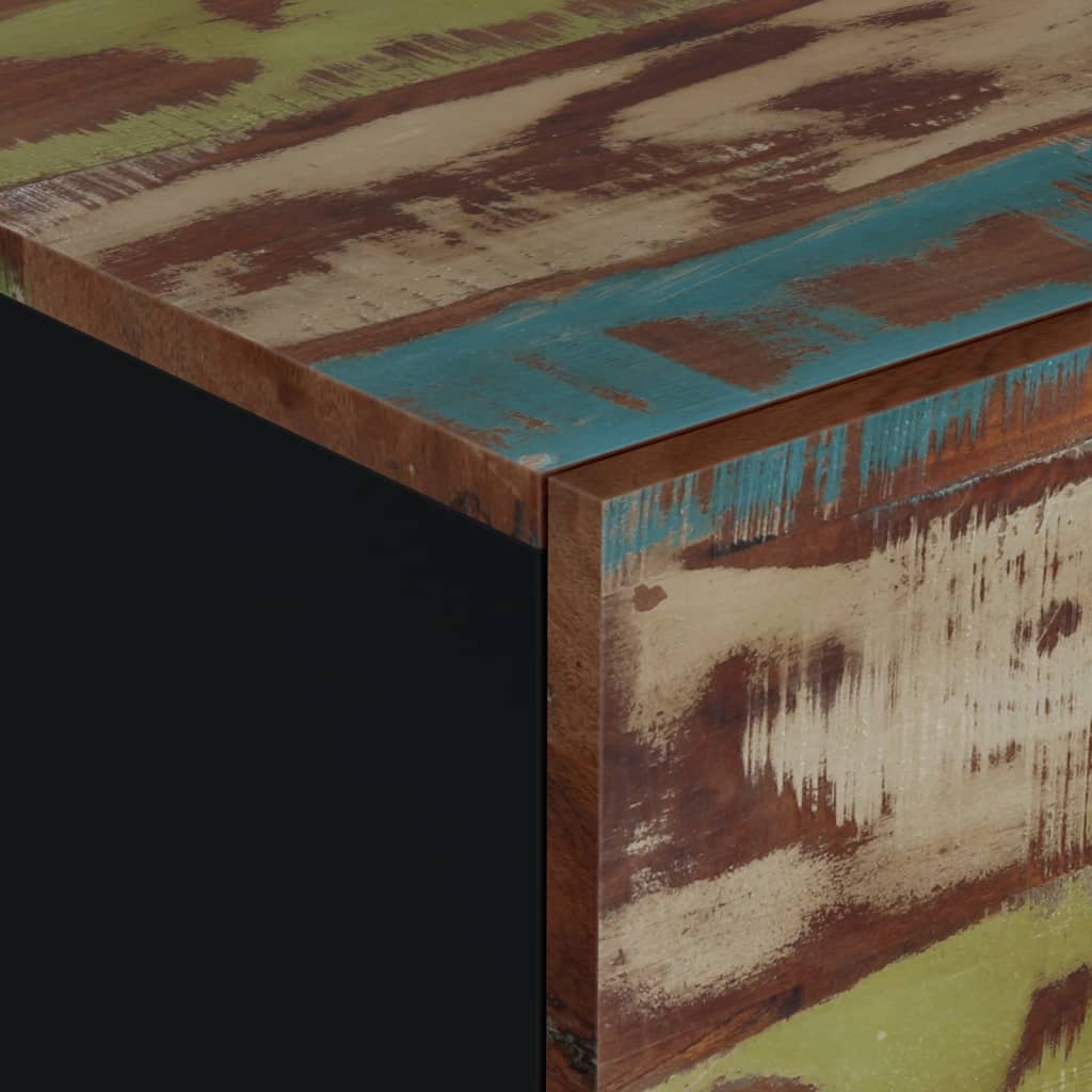 vidaXL Stolik kawowy, 80x50x40 cm, lite drewno z odzysku i płyta