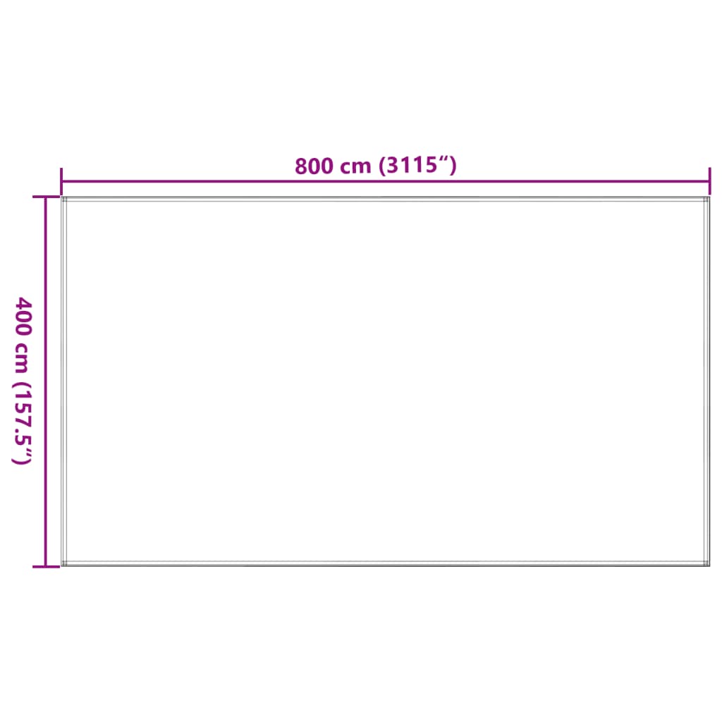 vidaXL Wykładzina do namiotu, jasnozielona, 400x800 cm, HDPE