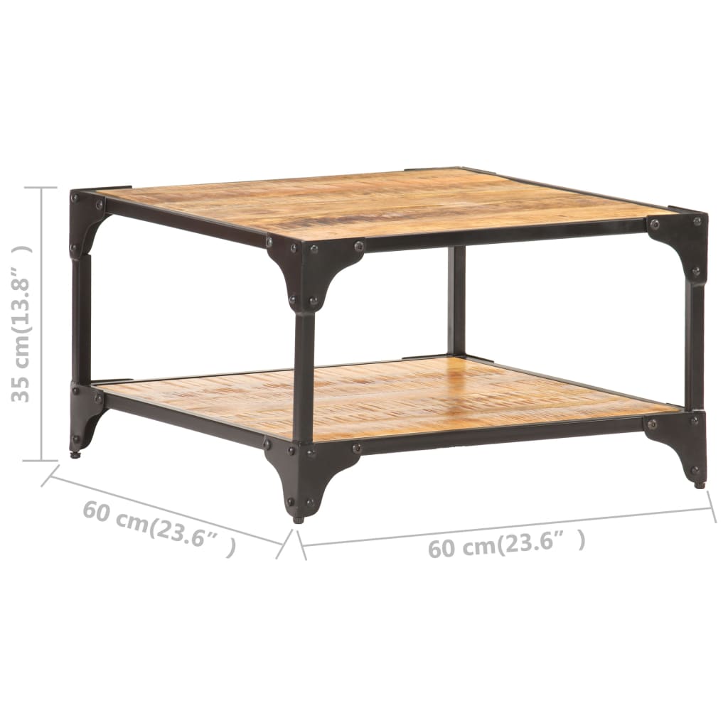 vidaXL Stolik kawowy, 60x60x35 cm, lite drewno mango