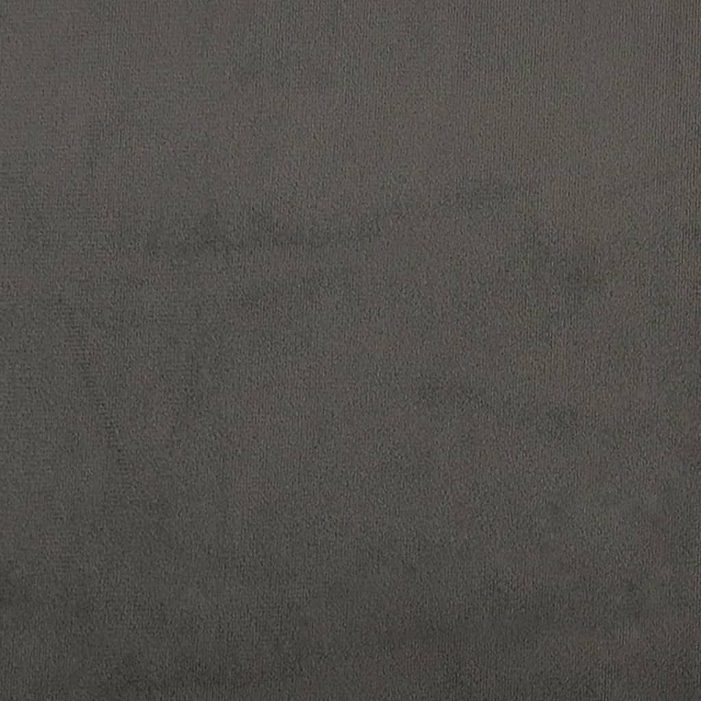 vidaXL Materac kieszeniowy, ciemnoszary, 100x200x20 cm, aksamit