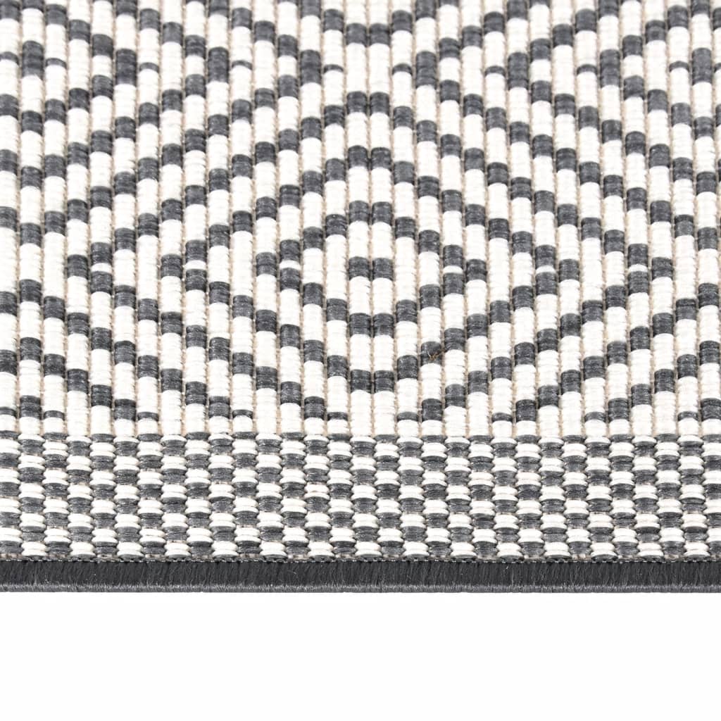 vidaXL Dywan zewnętrzny, szaro-biały, 80x150 cm, dwustronny