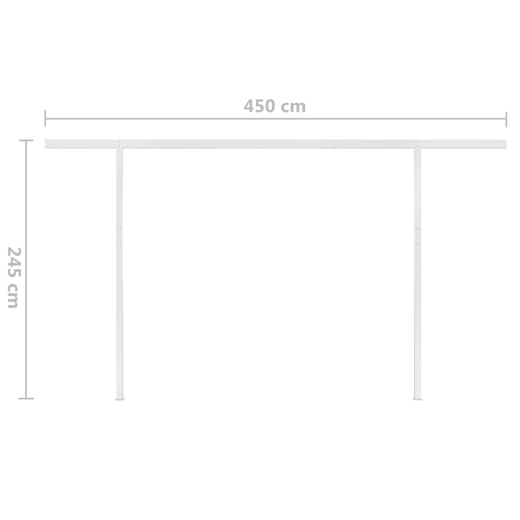 vidaXL Ręcznie zwijana markiza z słupkami, 5x3 m, pomarańczowo-brązowa