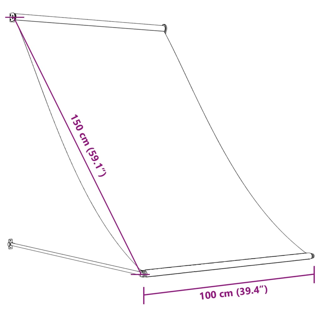 vidaXL Markiza zwijana, antracytowa, 250x150 cm, tkanina i stal