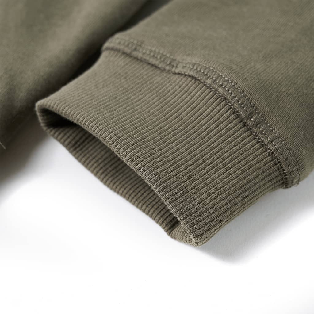 Bluza dziecięca z kapturem, khaki, 116