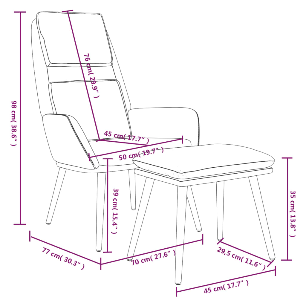vidaXL Fotel z podnóżkiem, jasnoszary, obity tkaniną